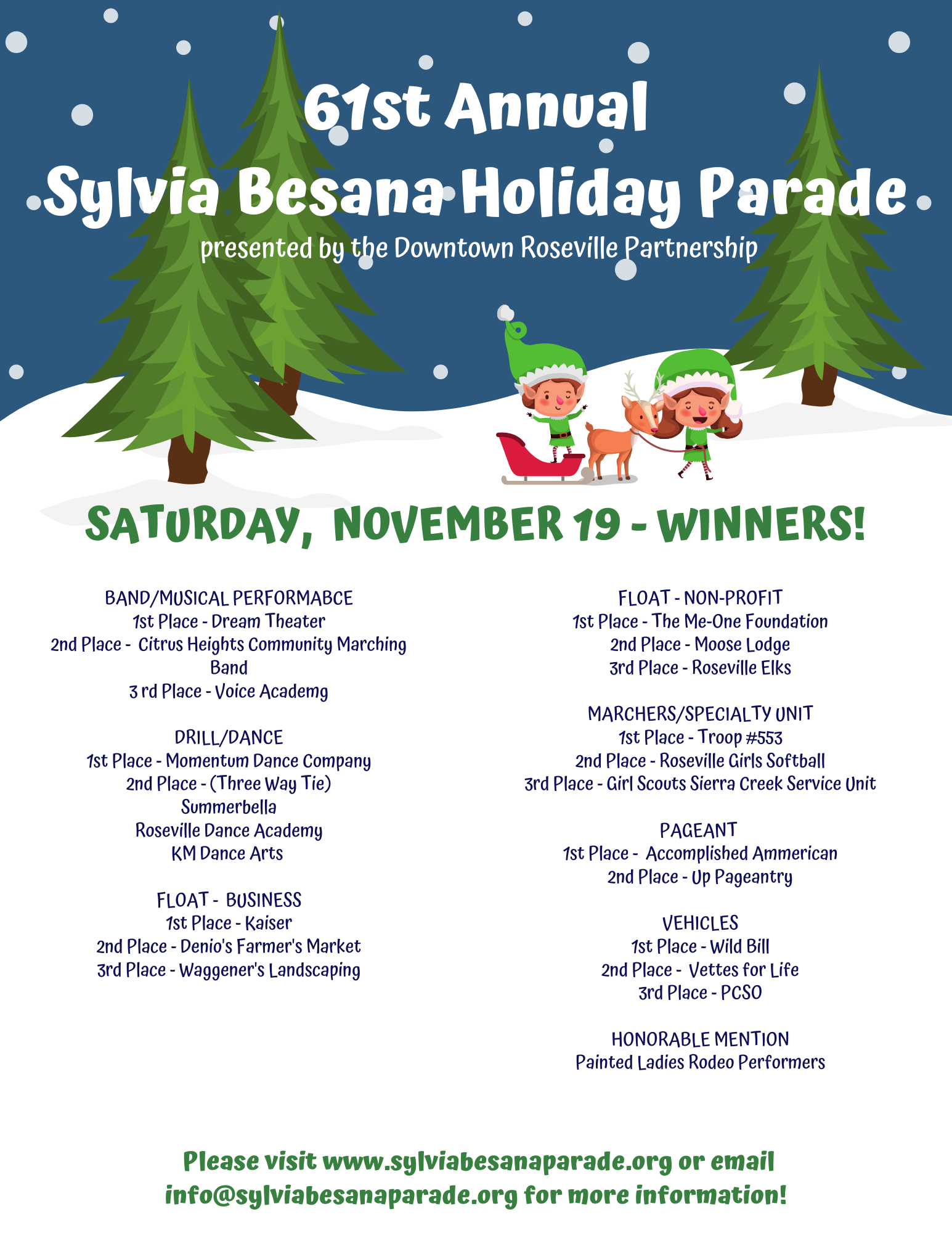 Holiday Parade Winners 2022